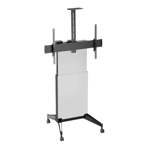 VSYS Modern Motorized Height Adjustable TV Cart VTLX18H-610TW