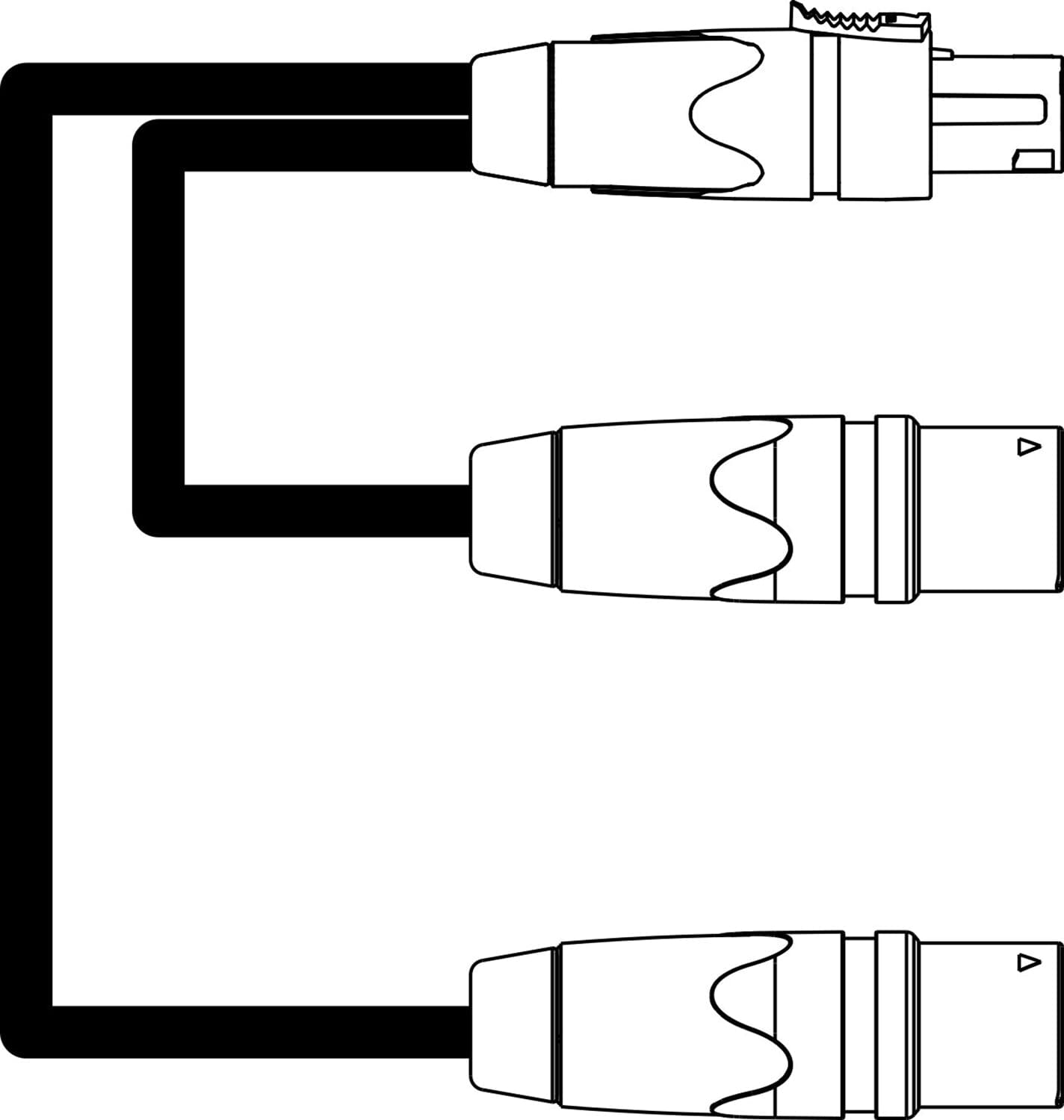 d&b audiotechnik Z2292.002 T Splitset NLT4 F/M Speaker Cable