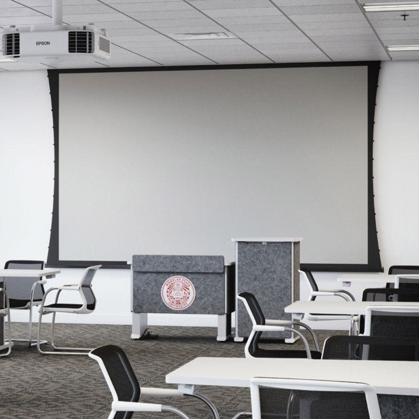 Da-Lite 14096 Tensioned Advantage Series Complete 150x240 Ceiling Recessed Electric Screen