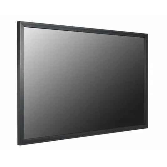 LG 49TA3E 49 inch Full HD Interactive Touch Display front view wall mounted displaying an interactive transit wayfinding map in a commercial venue