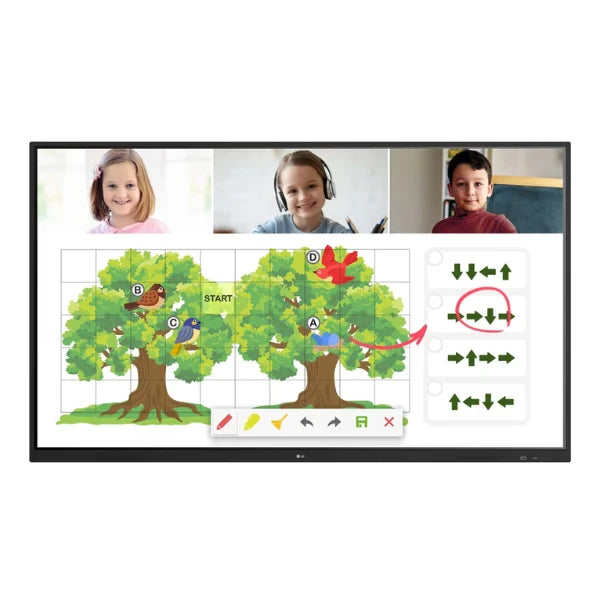 LG-86TR3PJ-B-86-inch-4K-UHD-IR-touch-createboard-front-view-trianze-tech