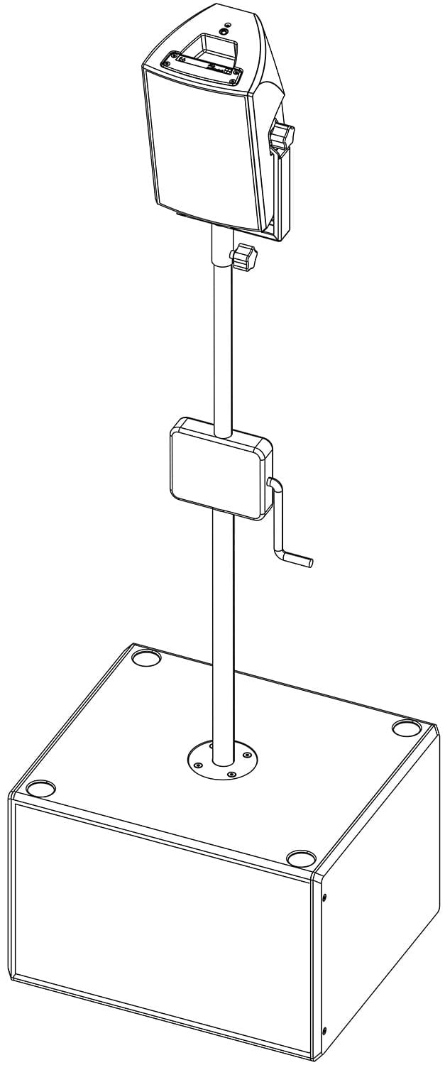 d&b audiotechnik Z5013.000.00 Loudspeaker Stand M20 Pole with Winder