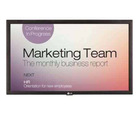 LG Digital Signage IPS-Type LCD HD Display 22", Brightness 250 cd/m², 18/7 Operation, 22SM3B