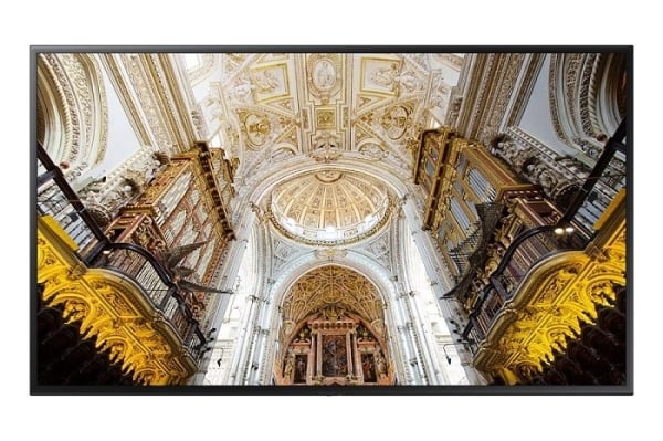 Samsung QMN Series 75 inch QM75N LH75QMNEBGA/GO professional Cisco Certified Compatible commercial 4K smart display supplied by TrianzeTech Dubai
